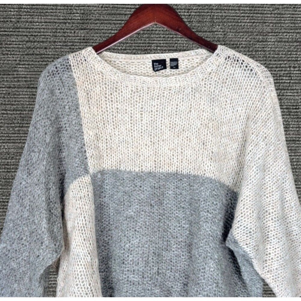 Eileen Fisher The Fisher Project Alpaca Wool Boxy Colorblock Sweater Size S